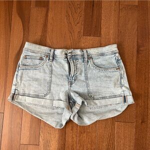 American Eagle Outfitters Faded Blue Denim Shorts